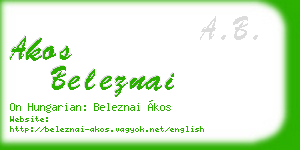 akos beleznai business card